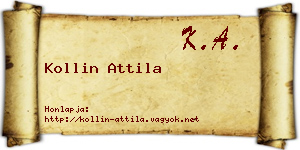 Kollin Attila névjegykártya