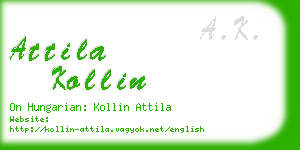 attila kollin business card